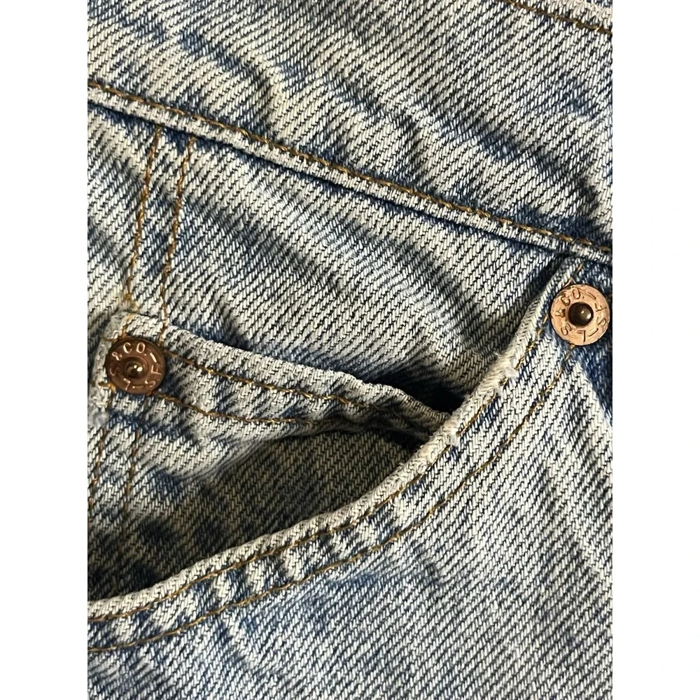 Vintage Levis 550 Relaxed Fit Orange Tab Jean Shorts 1993 Made in USA Size 30